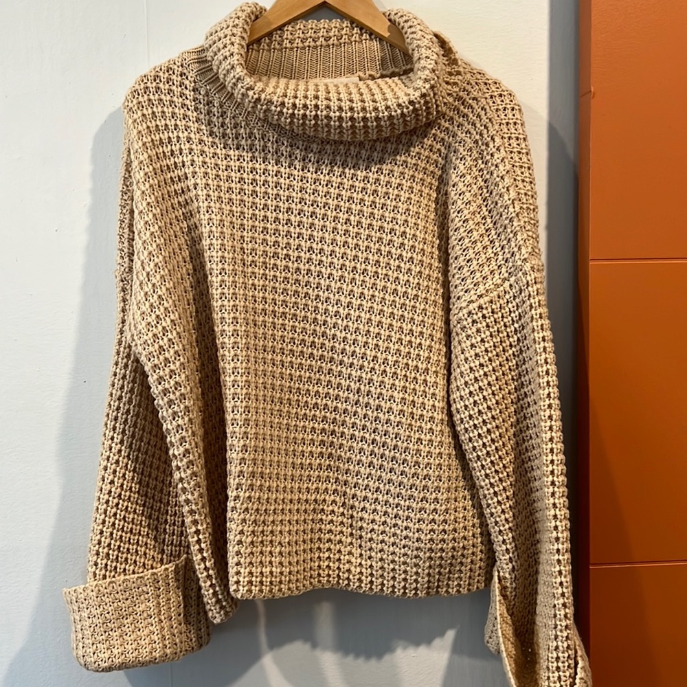 Goodnight Macaroon Oversized Cable Knit Sweater